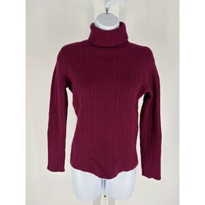 H by Halston Ribbed Merino Wool Turtleneck Sweater